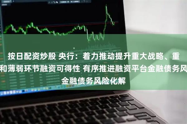 按日配资炒股 央行：着力推动提升重大战略、重点领域和薄弱环节融资可得性 有序推进融资平台金融债务风险化解